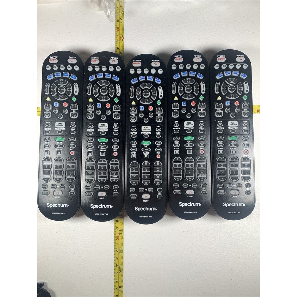 Lot Of 5 Cable TV Remote Control UR5U-8780L-TWM CLIKR-5 TWC